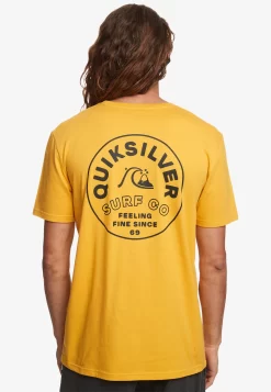 Quiksilver Timeless Spin - Pour Eqyzt07311 - T-Shirt Print - Yolk Yellow