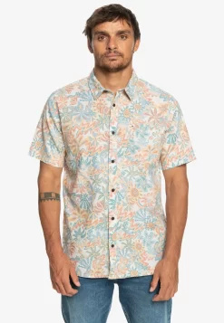 Quiksilver Surfadelica Ss - Overhemd - Birch Surfadelica