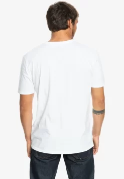 Quiksilver Circled Line Ss - T-Shirt Print - White -Quiksilver 86de1399572e48568be8199918791a30