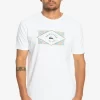 Quiksilver Circled Line Ss - T-Shirt Print - White
