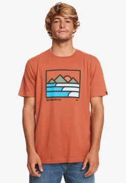 Quiksilver Landscape Lines Eqyzt - T-Shirt Print - Cns
