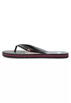 Quiksilver Molokai Wordblock- Teensandalen - Black Black Pink